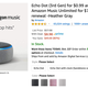 Amazon Echo Dot + 1 Month Amazon Music Unlimited | $9 | Amazon